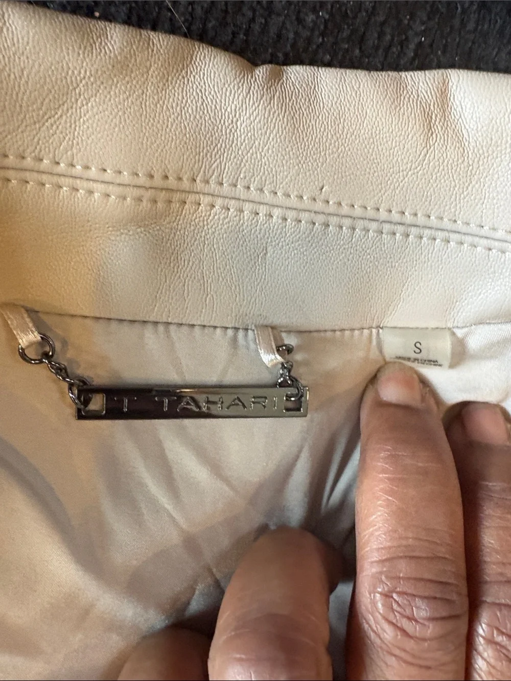 T Tahari cropped faux